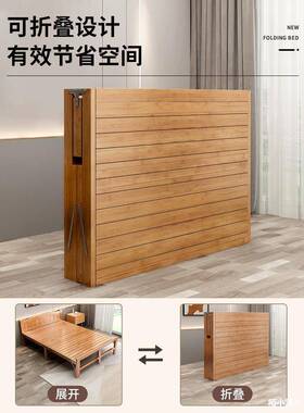 竹床折叠床单双人家用款成人午简易出休租房一XTH米二板老式硬人