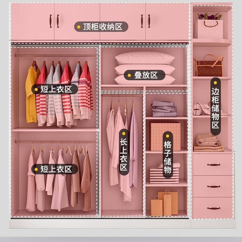 小户型衣橱用卧简室家易组装出租房木收纳柜UOZ衣柜推拉门简约实