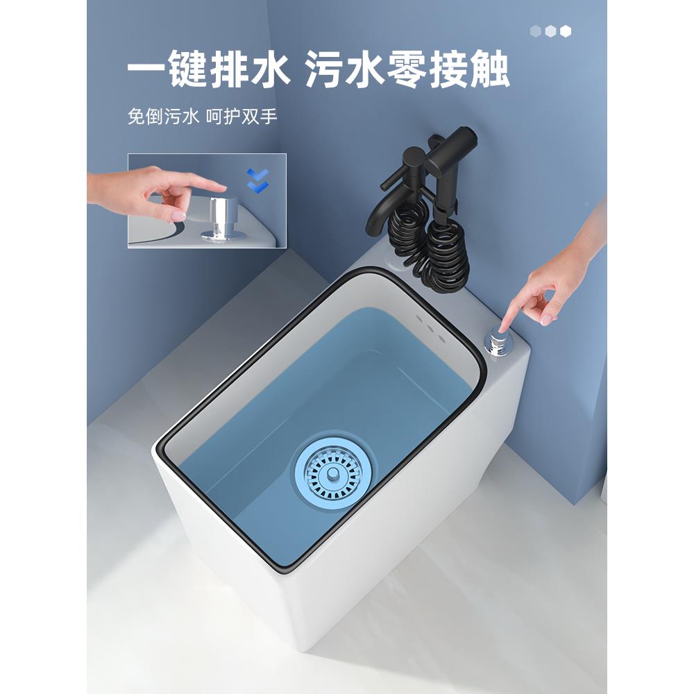 窄A1阳0L台拖把池带龙头一体洗GRM拖布池生间家用长拖把槽卫M6