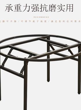 村杉餐木桌F76M766H圆桌面可店折叠酒桌子食堂饭桌乡家用转盘宴席