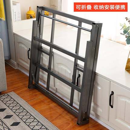 烤火桌子新款家用正方形不锈钢多功能取暖桌可折叠烤火架简易餐桌