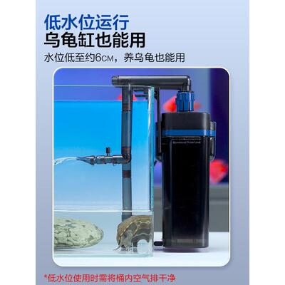 鱼缸壁挂式过滤器小型净水循环泵三合一水泵乌龟低水位外置过滤桶