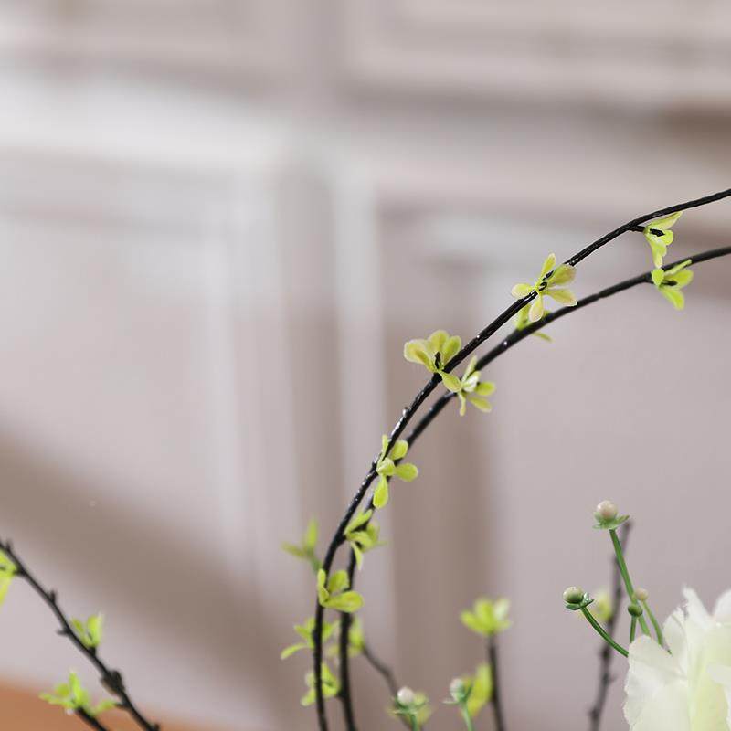 花玫TCX瑰花艺创绢套装摆件简约家居客厅电视柜意装饰假花花摆设