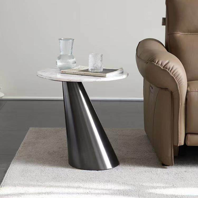 6不角锈钢奢石茶几架子腿无品牌/桌子脚架大理石R边几岩小几支撑