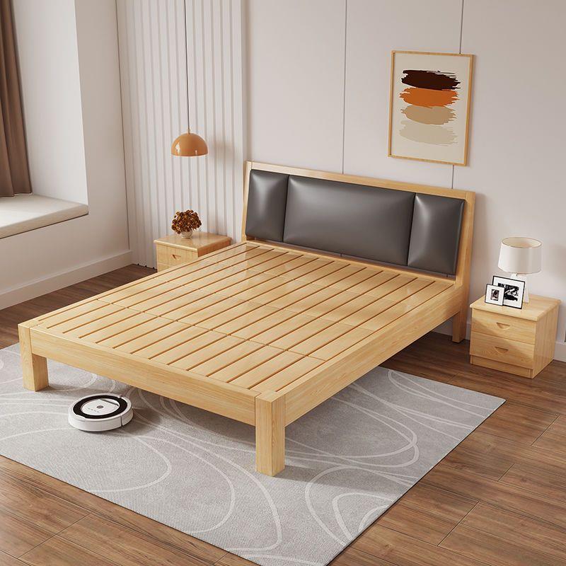 房实单木床现家代简约1.2米人床出租经无品牌/济型简易实木床用1.