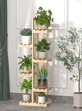 多层木花架子室内阳台客办萝厅绿多肉花ZIX盆架玄关公室盆栽吊兰