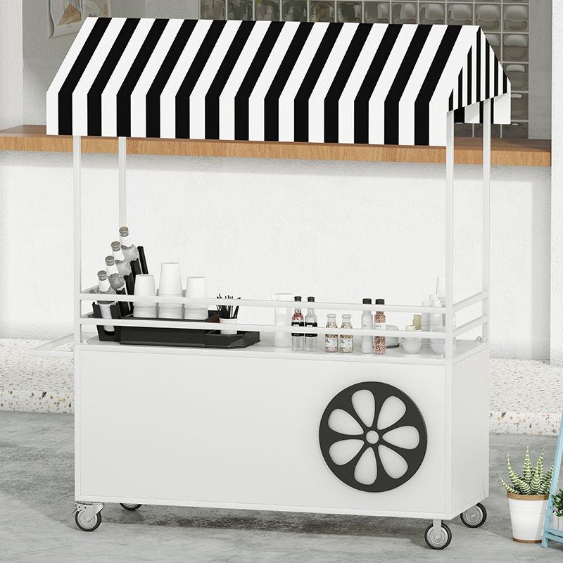 KNB网红铁艺餐车摊小推夜市场超商市车促销台售货车移动小摆吃摊