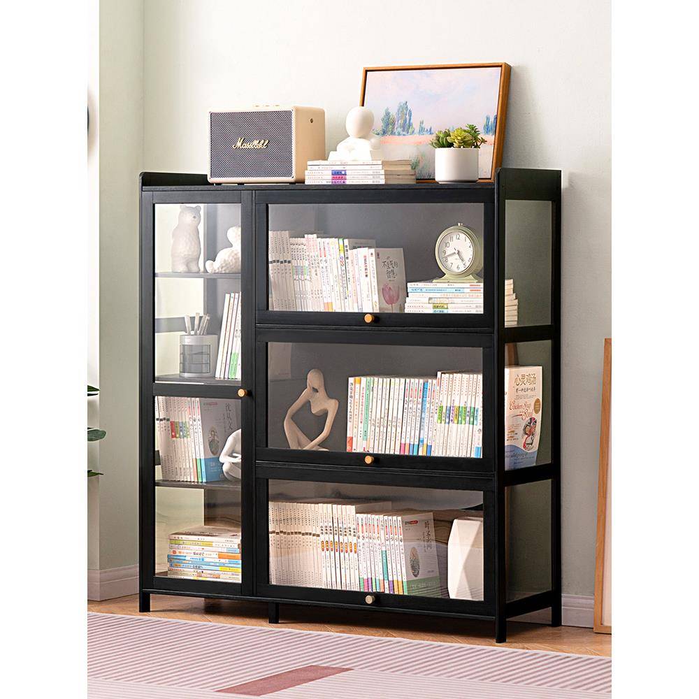 f室c书架置物SJA架落地书子柜家用儿童层多办公靠墙边实木客厅简