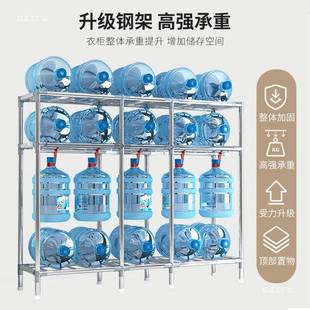 布衣柜加厚加粗全钢架衣柜家用简卧室出房带抽屉租结实耐用468衣