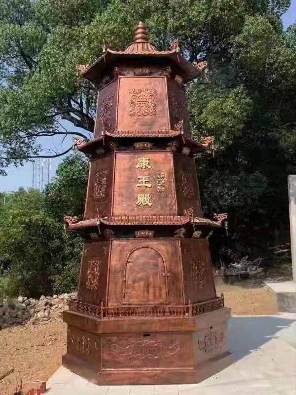 陵园三层六角形烧纸炉 公墓铸铁元宝炉 生铁化钱炉 铁炉烧金炉