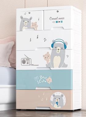 65cm塑料抽屉式收纳宝宝柜衣柜柜家婴儿玩用具盒整理箱儿童储SL65