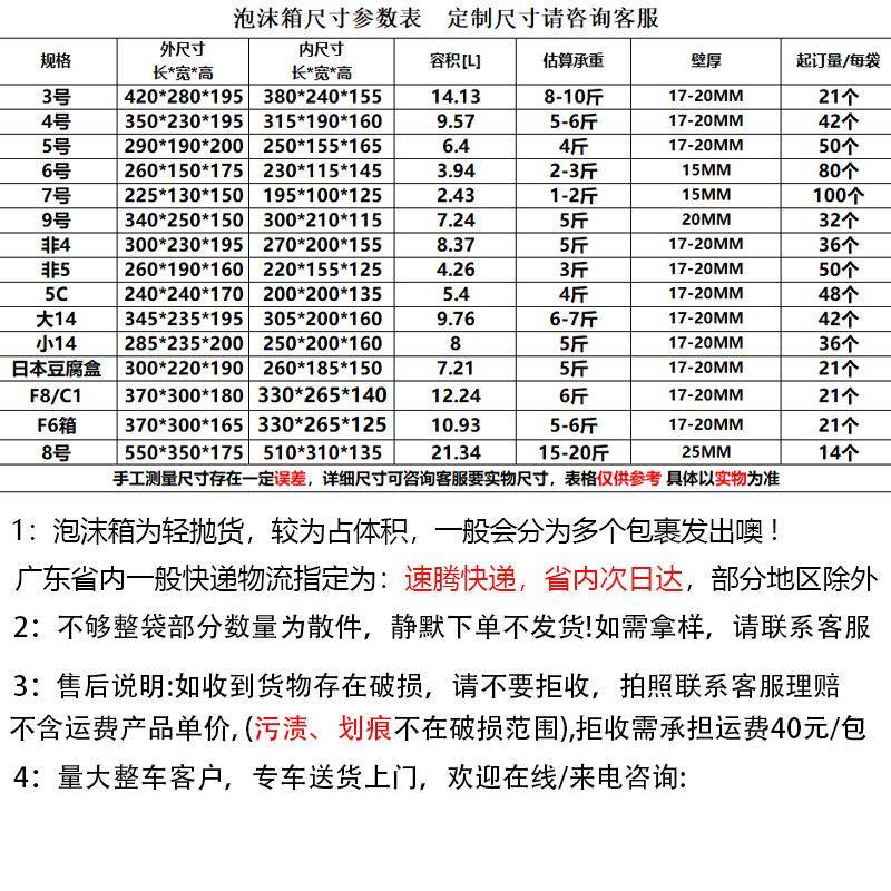 工递厂直销55号号泡沫箱大量水果泡沫箱冷链沫生鲜箱箱泡快专用