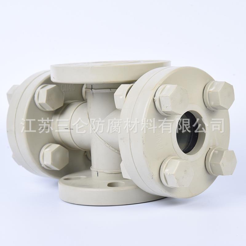 PPH四视镜管法兰式视镜PP视OXZ镜FRP通P塑料形R视镜