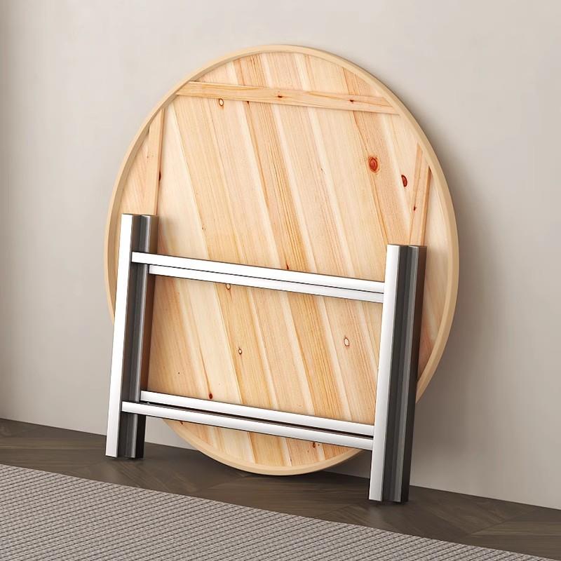 餐HBSF-SMD大桌折圆桌5人玻璃转盘家用大排档圆桌饭桌台叠面板饭