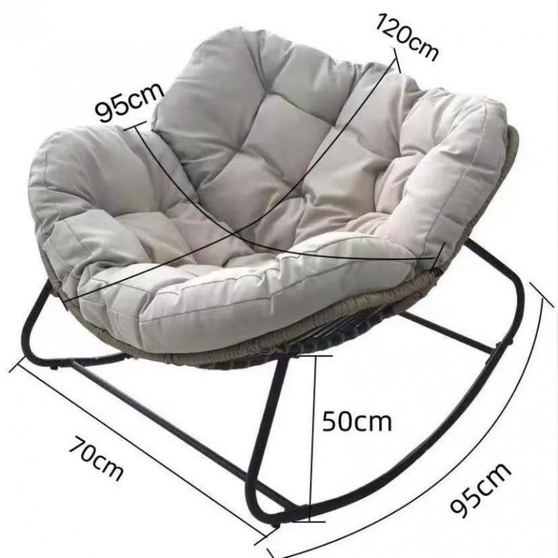 休闲成人鸟窝摇椅懒ZST人发卧室客轻厅奢藤单人摇椅午睡可沙坐躺