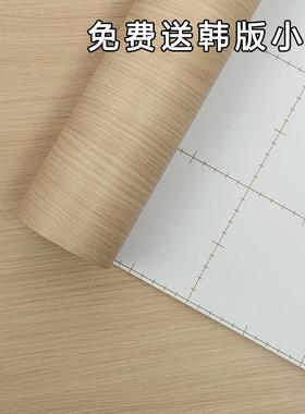 特厚P木纹贴纸导工槽134韩版墙纸VC波音软气片酒店程直播间防水壁