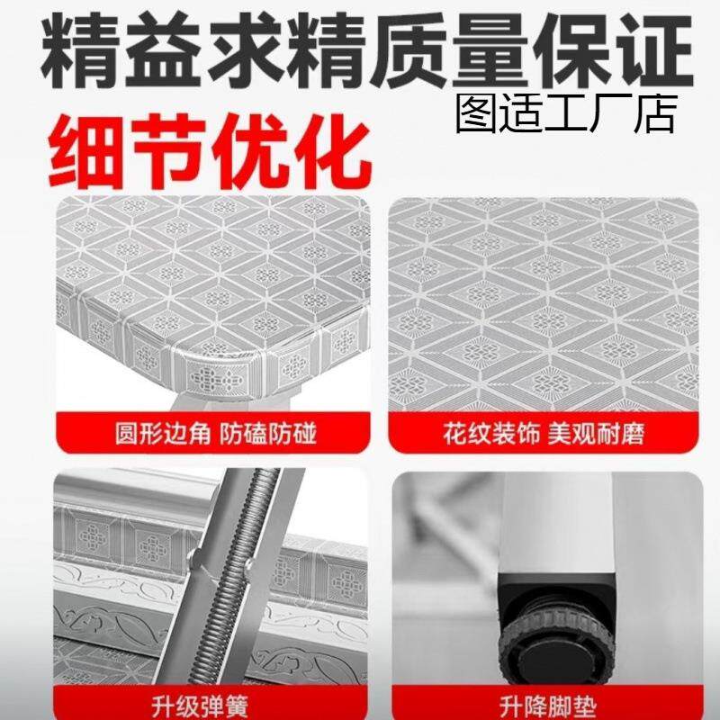 折叠图适工厂桌锈吃钢饭圆桌转盘店大排档流水席摆不摊家用饭圆形