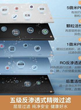 智能直饮机水一体36642办公饮水机厅冰热餐步净进式商用超水滤开