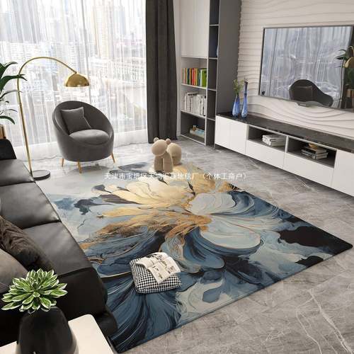 轻地奢感家用客卧厅毯室沙发茶几毯2VX05新款进门地垫2入户门垫绽