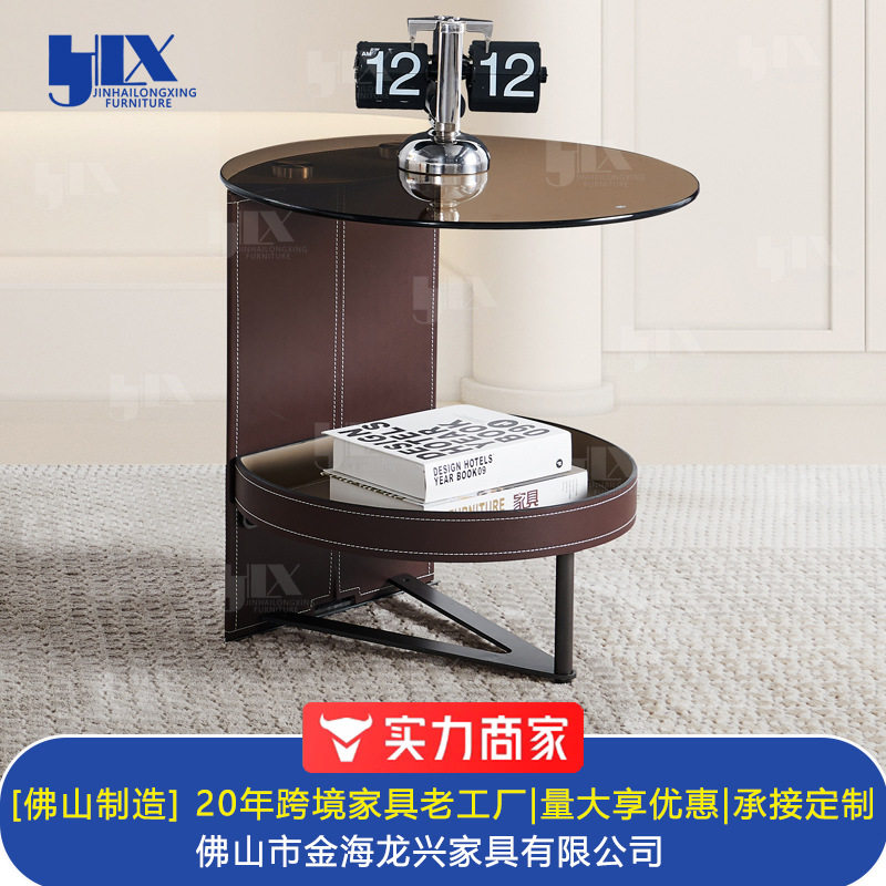 现代简约收纳茶几创意托盘沙发边几小户型高档家用床头桌置物角几