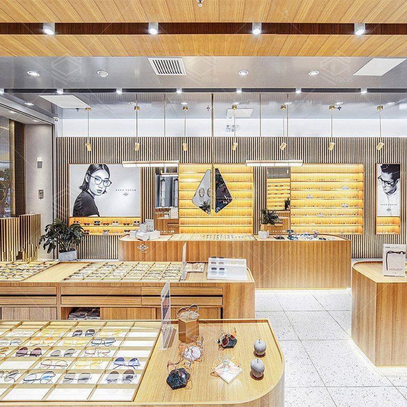 商场陈眼镜展柜商用YJ026整近店木示质烤漆视眼镜列柜墨镜中岛展