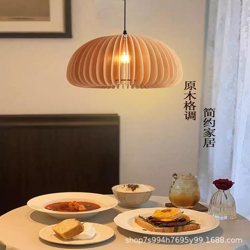 中式竹编灯笼藤编灯罩民宿装饰原木手工南瓜吊灯卧室餐厅饭店环保