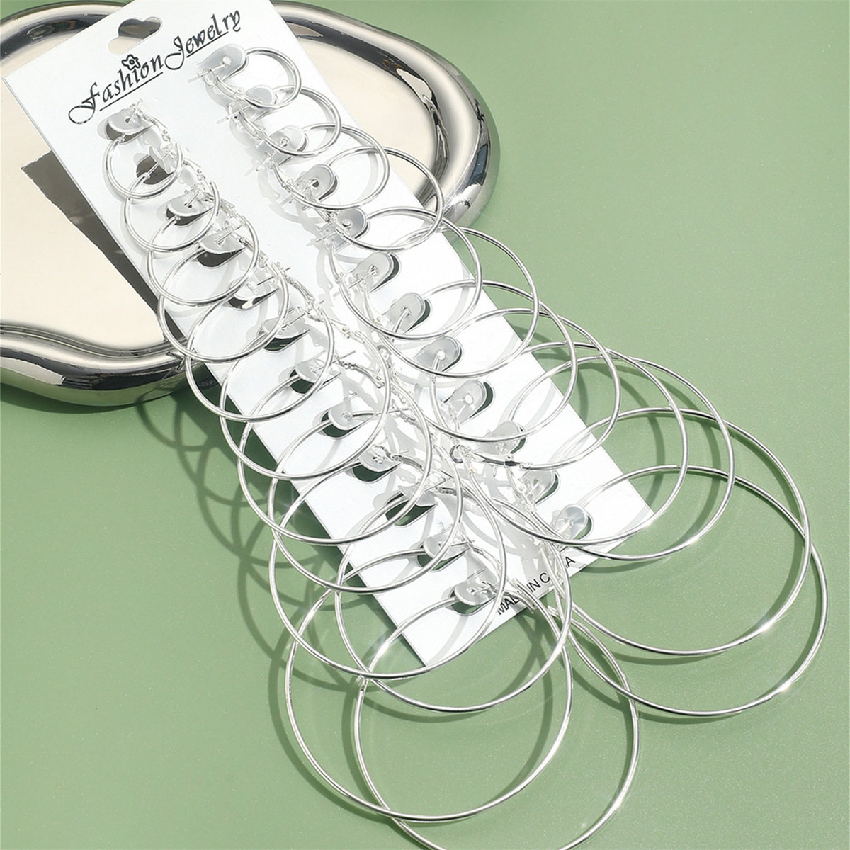 欧美夸张金属大圈圈耳环套装女个性夜店潮流简约时尚圆圈组合耳圈,饰品/流行首饰/时尚饰品新,耳环,淘宝优惠券,粉丝福利购,淘宝优惠卷