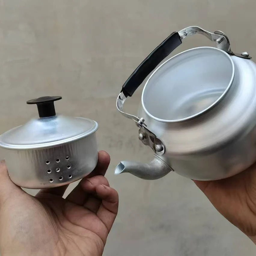 茶壶铝壶老式铝制户外烧水壶迷你对嘴喝耐用饭店餐厅柴火围炉水壶