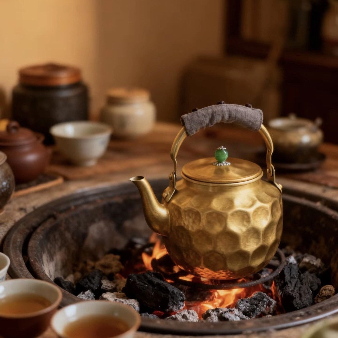 手工铝壶围炉提梁新款茶