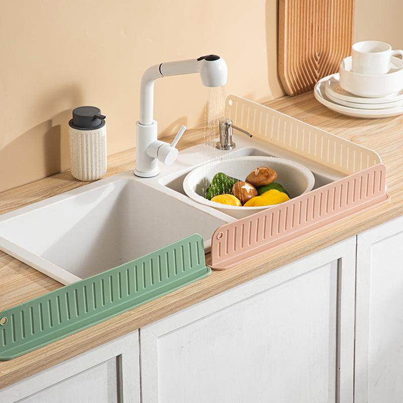 新款直销硅胶洗水槽挡水板挡水条卫生间厨房水盆水池洗手池洗菜盆