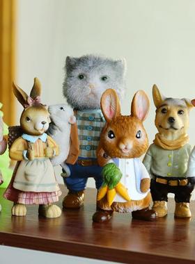 直销新款现代简约萌宠动物家居树脂工艺品摆件客厅酒柜小摆件装饰