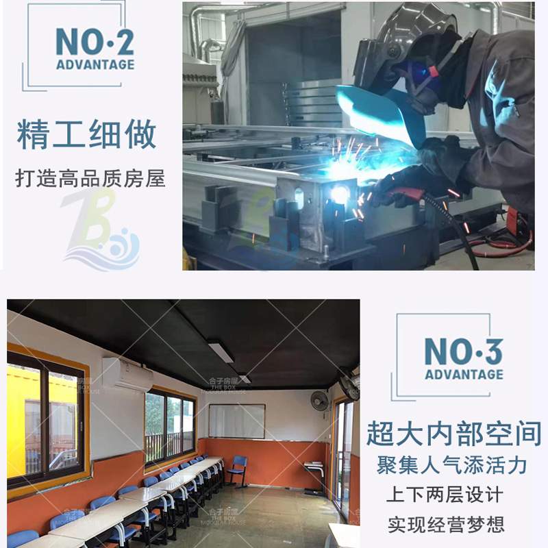 集装箱营销展厅临时民宿活动板房学校移动办公室板房钢集装箱房屋