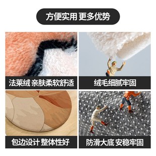 卡通椭圆形地垫卫生间q浴室门口防滑脚垫门垫家用卧室厨房入户地