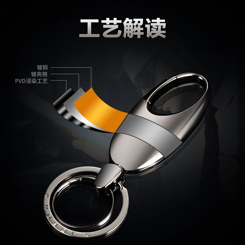 中邦汽车钥匙扣男腰挂精品简约车钥M匙挂件钥匙圈环创意礼品