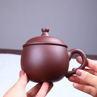 紫砂杯纯手工茶杯宜兴紫泥杯子z家用办公室礼品杯男女士水杯将军