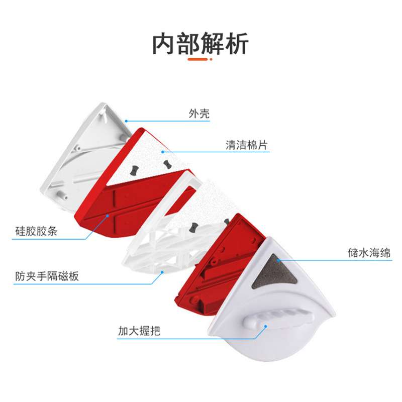 跨境 玻璃擦双面磁吸擦玻璃神器家用高层加厚保洁专用擦玻璃器