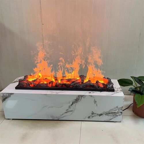 仿真木炭4D雾化壁炉电视背景墙地台嵌入式加湿器假火焰装定制取暖