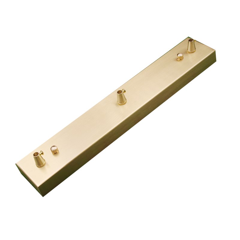 全铜吊灯长方形底座灯具多孔2孔3孔吸顶盘黄铜餐吊灯安装底座配件