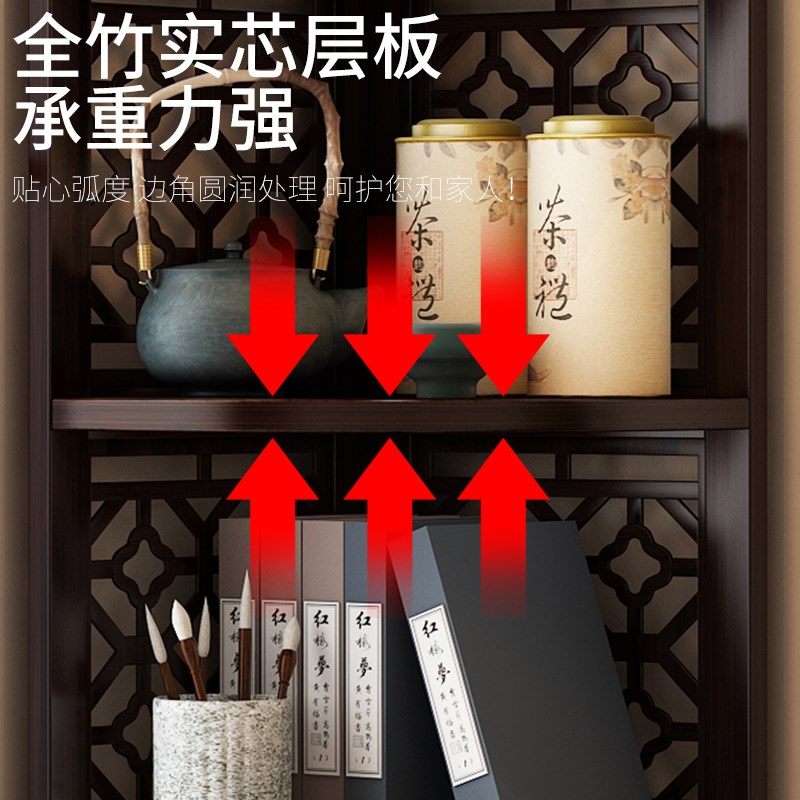 转角柜置物架新中式角柜卧室客厅墙角储物柜三角形柜子书房摆放架