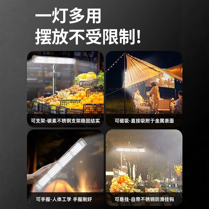 夜市摆摊磁吸灯小夜灯台灯充电照明灯宿舍床上小灯寝室露营床头