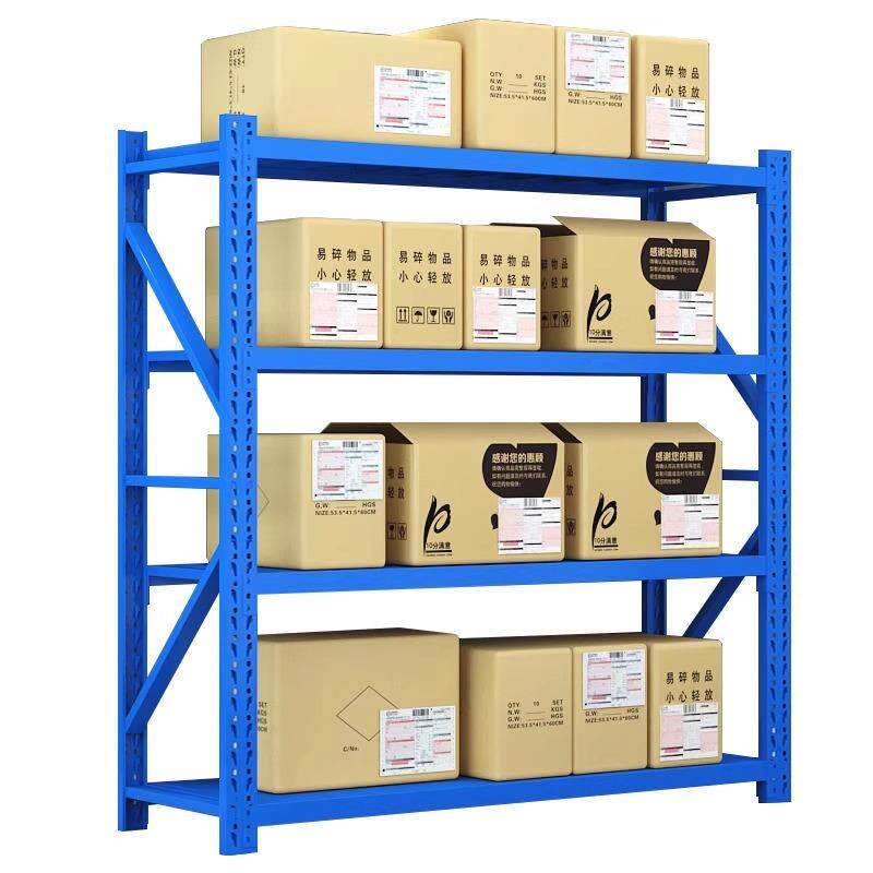 西安仓储货架多层置物架承重仓库重型货物架快递储物架家用铁架子