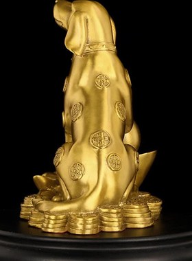 铜狗摆件十二生肖狗元宝狗家居客厅办公室店铺礼品装饰工艺品