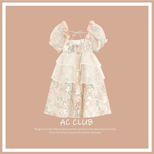 大码女装胖mm奶乖裙小个子夏季茶歇可甜可盐在逃公主连衣裙子女潮