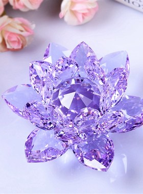 镇店之宝水晶莲花汽车用内饰品摆件结婚家居装饰品好运连连礼物