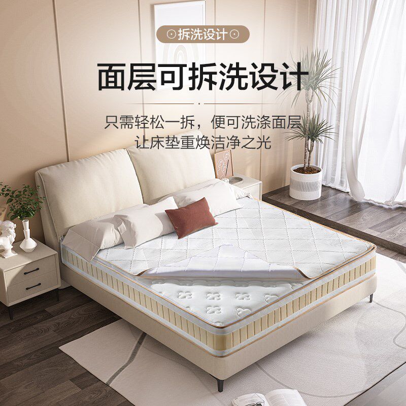 八益床垫大豆纤维可拆洗定制双人家用厚垫 独立弹簧静音软硬适中