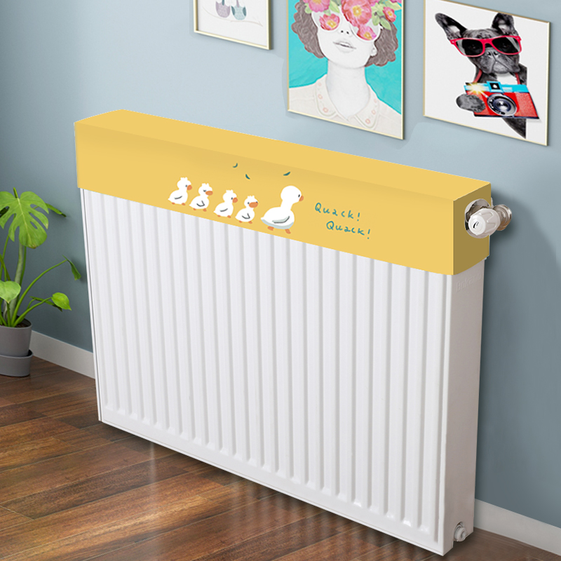 暖气片罩新式北欧布艺防尘套半包老式防熏黑遮挡装饰罩简约盖布