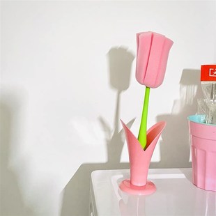 送你一朵小红花 底座 仙女郁金香杯刷