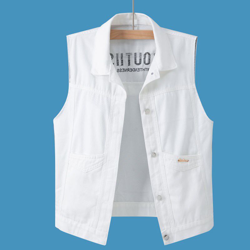 牛仔马甲男女2024春夏季新款洋气显瘦外穿百搭短款上衣背心外套男