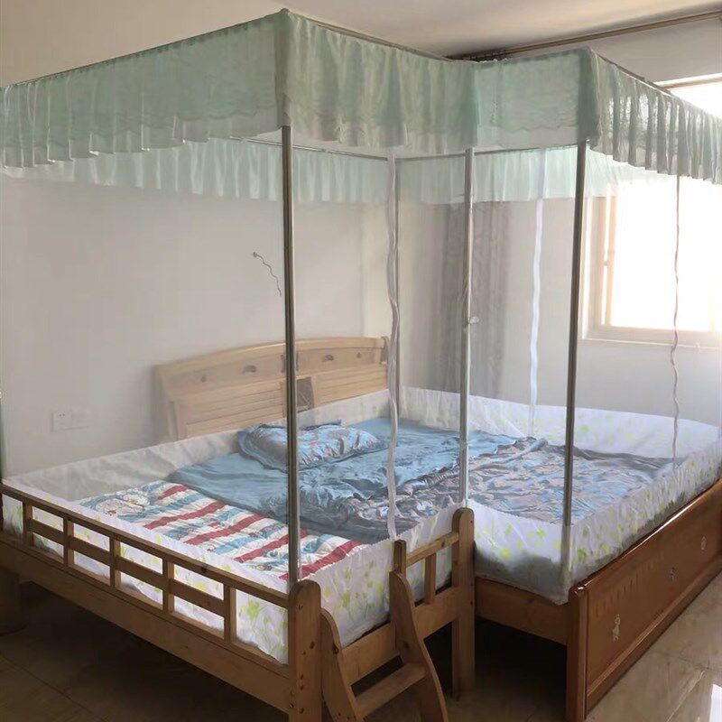 专业定做大小床榻榻米儿童防摔超大双拼接拐角方顶蒙古包宫廷蚊帐