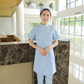 夏装 圆领立领白色粉色蓝卫校工作服套装 长袖 修身 冬装 护士服女短袖